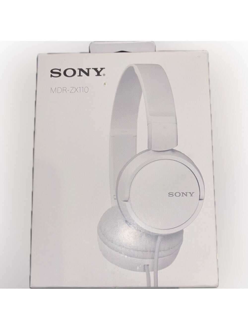 Sony White Foldable MDR-ZX110 Headphones